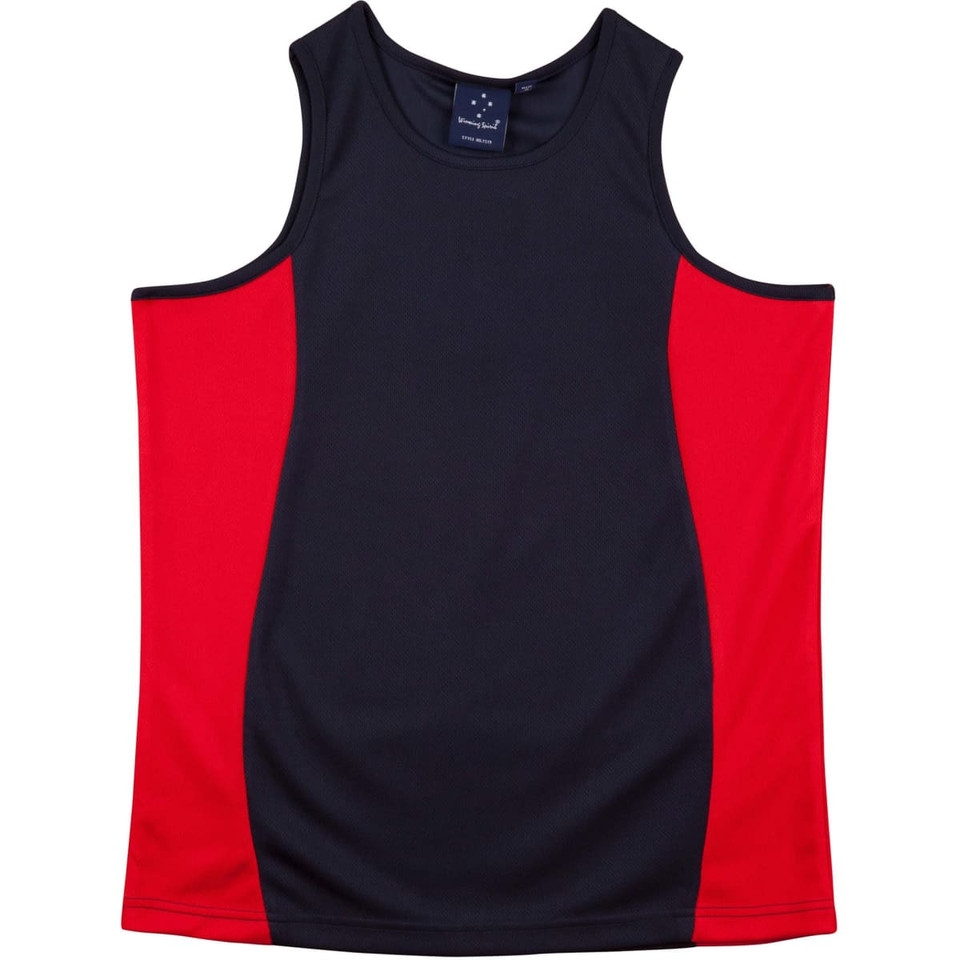 Men's cooldry contrast mesh singlet