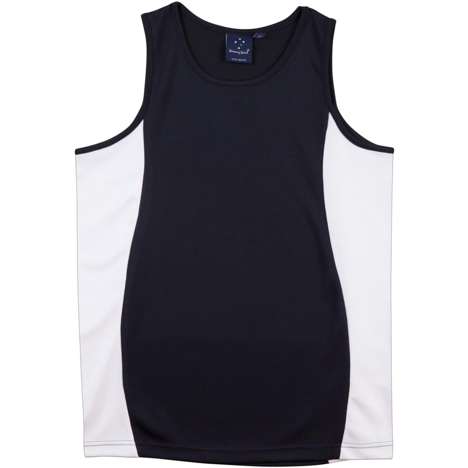 Men's cooldry contrast mesh singlet