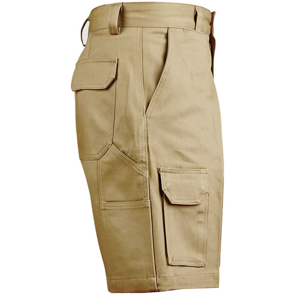 mens hvy cotton pre-shr drill short