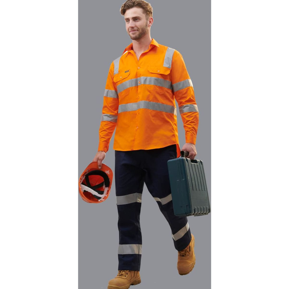 Drill pant pockets on leg with 3M Tapes