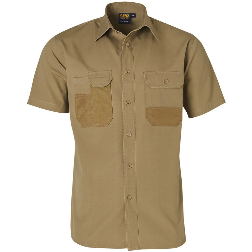 Fine Duck Weave Dura-Wear Short Sleeve Work Shirt