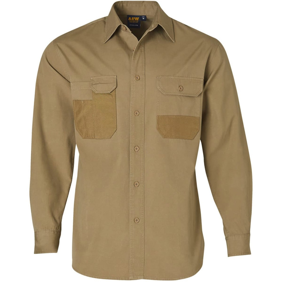 Fine Duck Weave Dura-Wear Long Sleeve Work Shirt