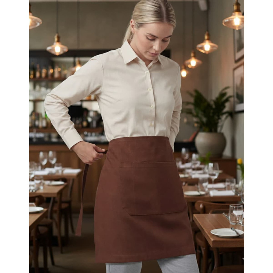 [AP06(M3100)] Canvas Short Waist Apron