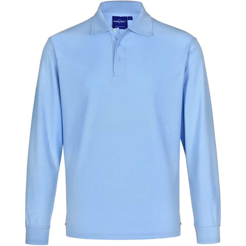 Adults' 240gsm Poly/Cotton Pique L/S Polo
