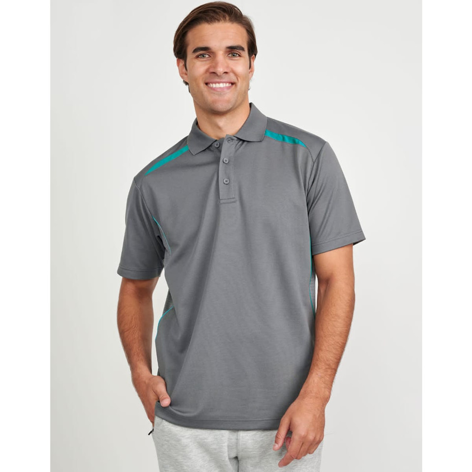 Men's Sustainable Poly/Cotton Contrast S/S Polo