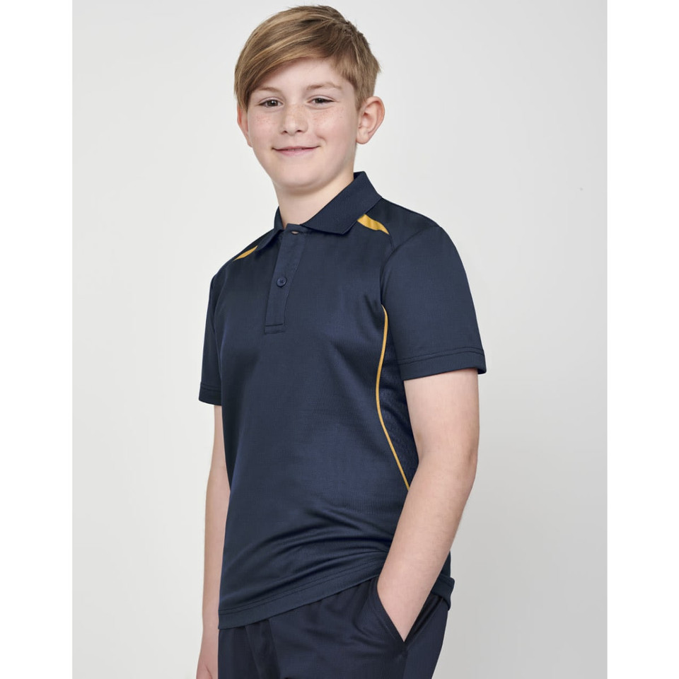 Kids' Sustainable Poly/Cotton Contrast S/S Polo