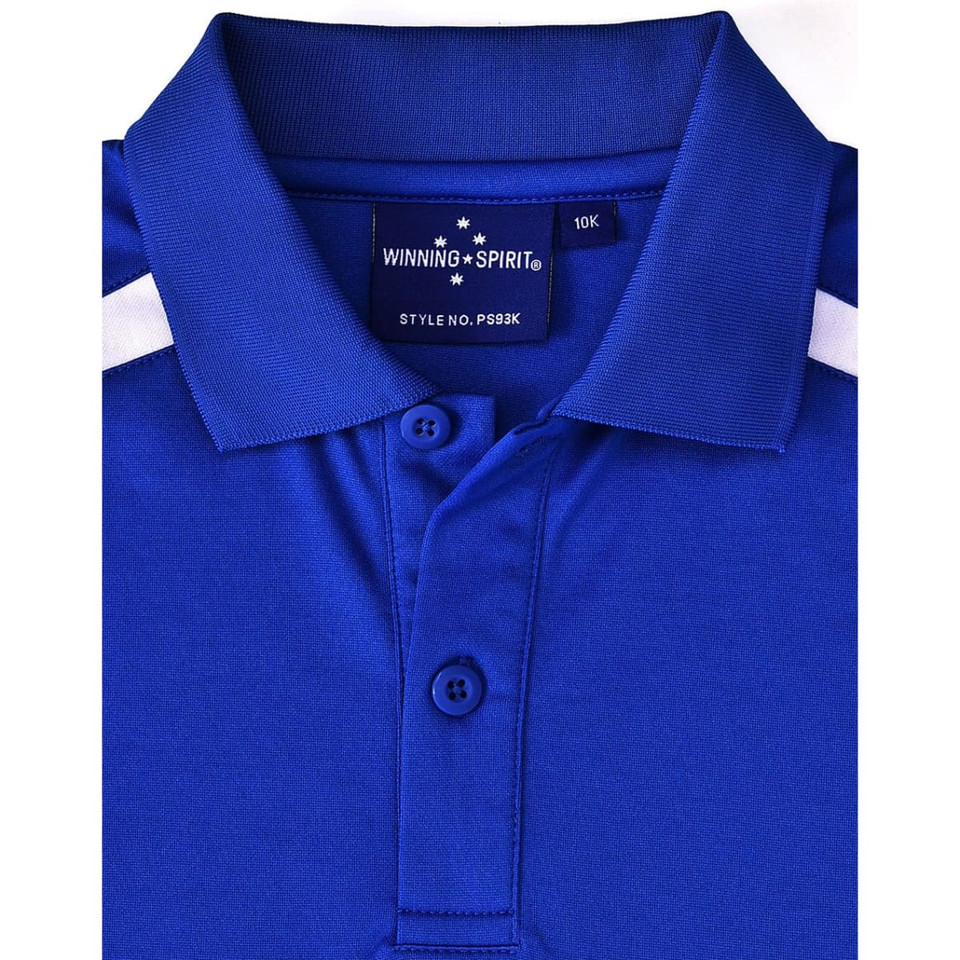 Kids' Sustainable Poly/Cotton Contrast S/S Polo