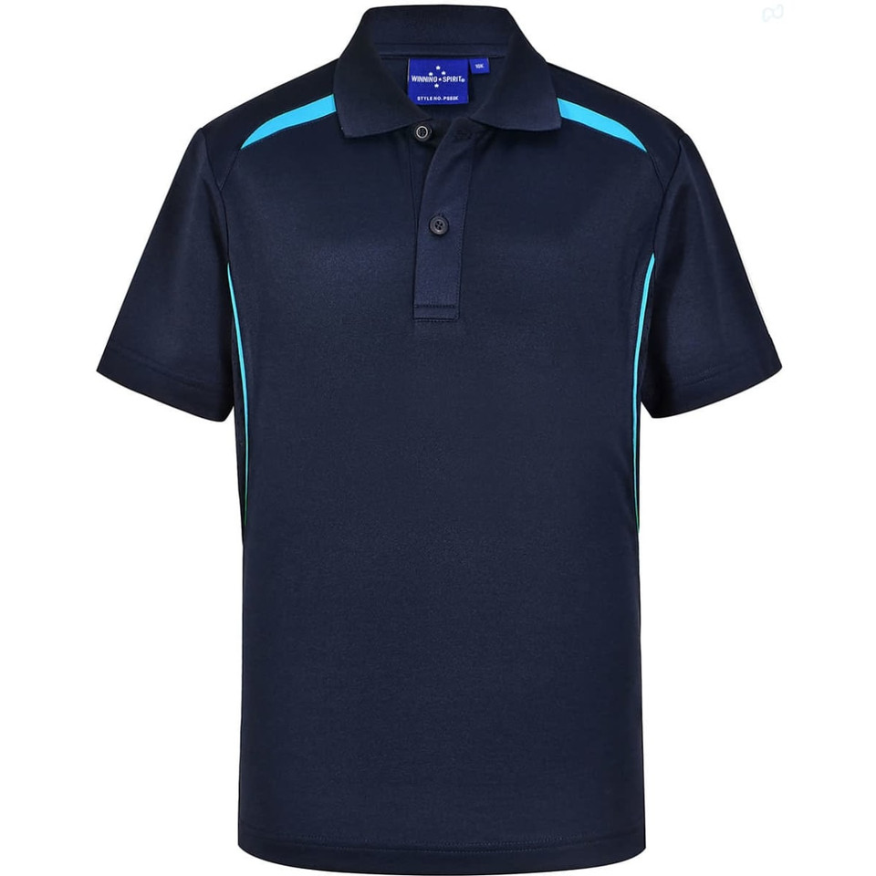 Kids' Sustainable Poly/Cotton Contrast S/S Polo