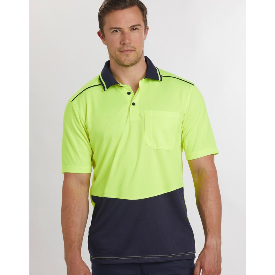 Unisex Hi-Vis Bamboo Charcoal S/S Polo