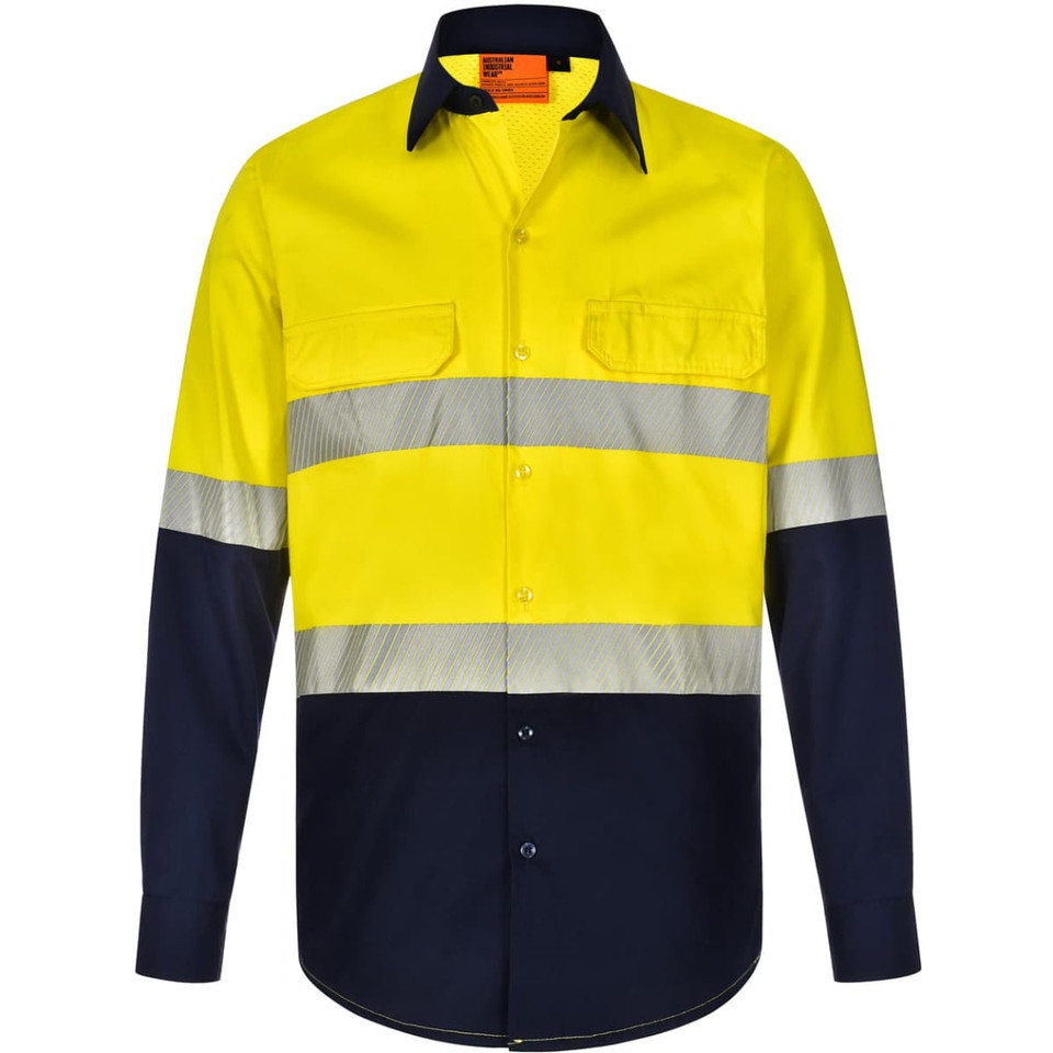Hi-Vis Cool-Breeze Safety L/S Shirt (Segmented Tape)