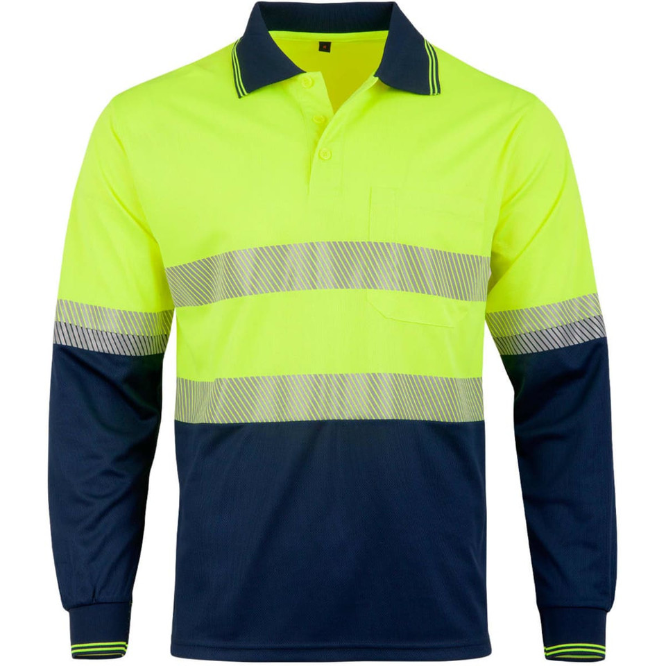 Unisex Cooldry Segmented Safety L/S Polo