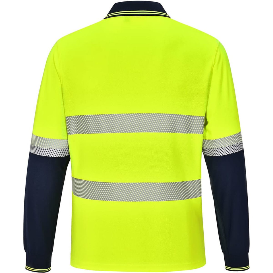 Unisex Cooldry Segmented Safety L/S Polo