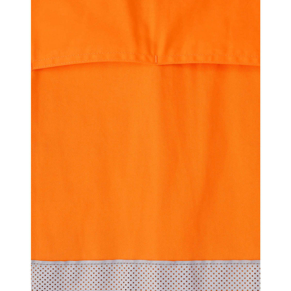 Hi Vis Cool-Breeze Closed Front L/S Shirt (Perforated Tape)