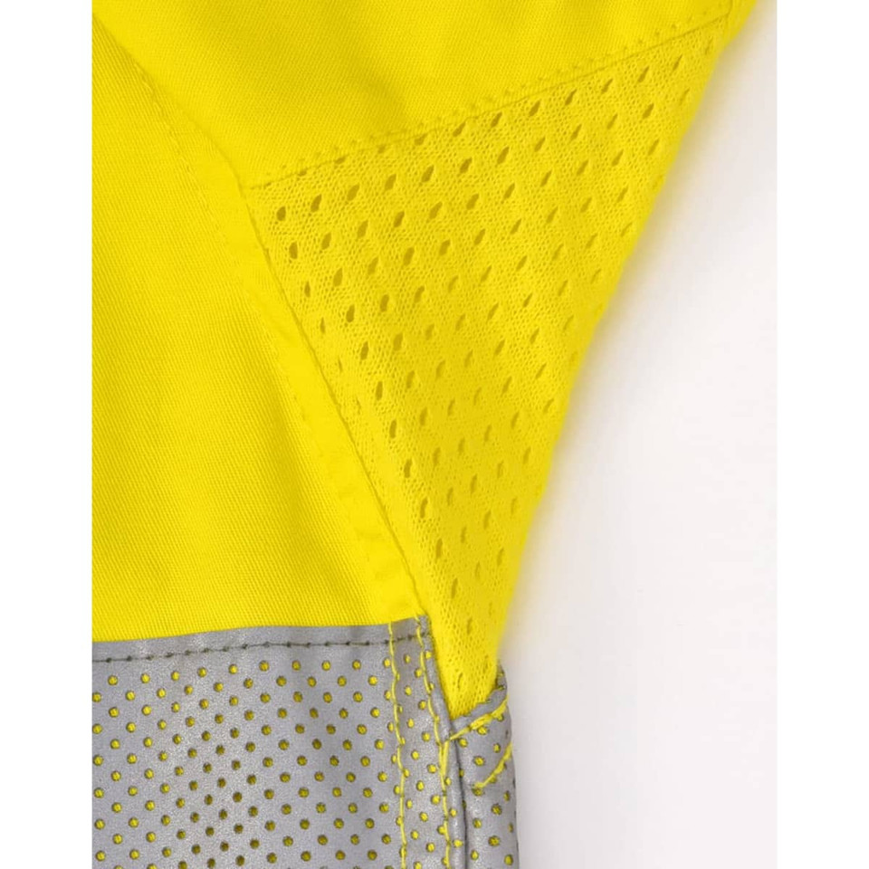 Hi Vis Cool-Breeze Closed Front L/S Shirt (Perforated Tape)