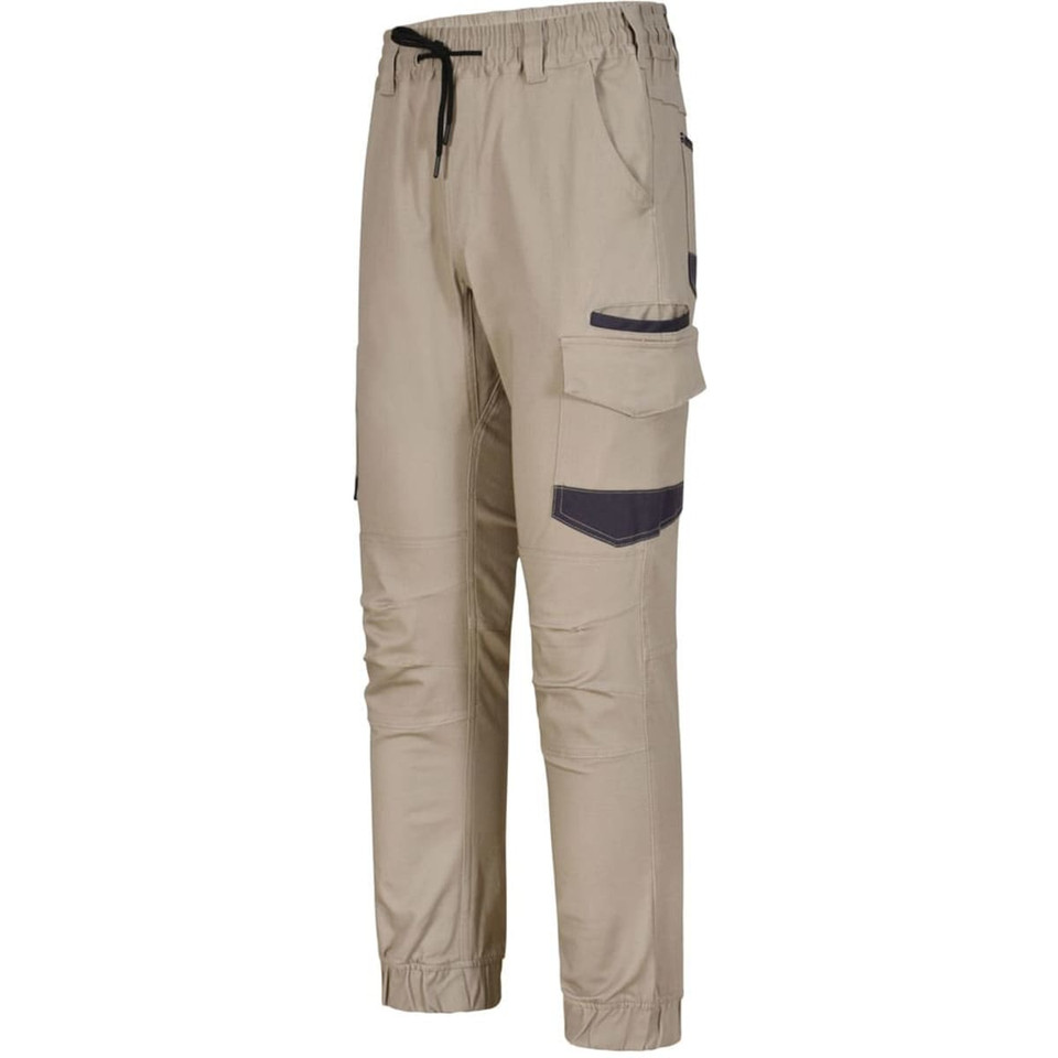 Unisex Cotton Stretch Drill Cuffed Work Pants