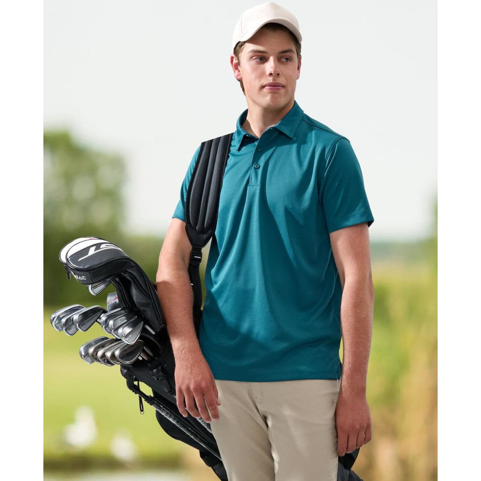Men's Sustainable Jacquard Knit S/S Polo