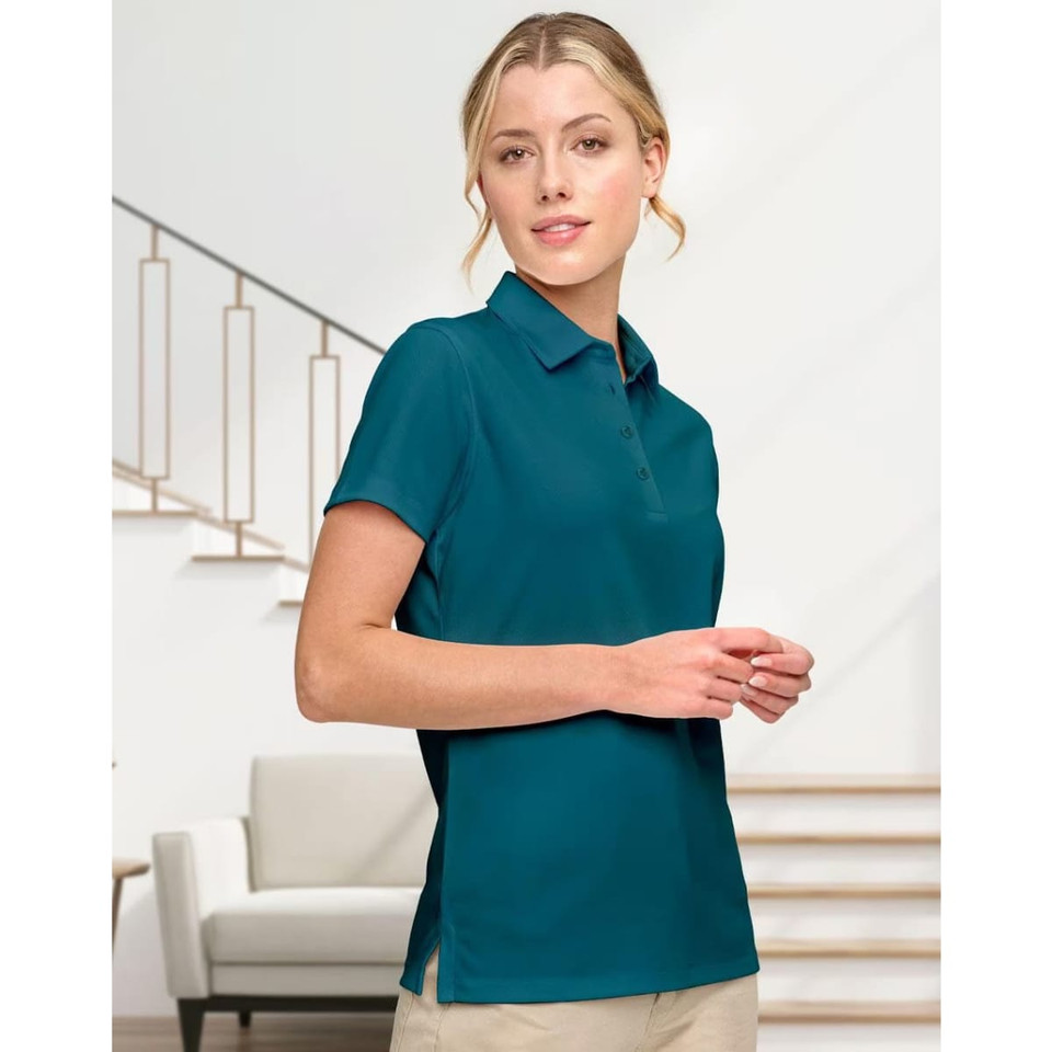Ladies' Sustainable Jacquard Knit S/S Polo