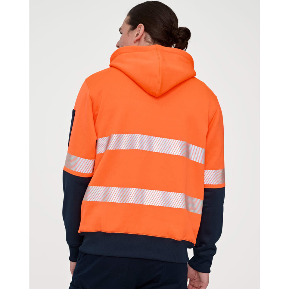 Hi-Vis Two Tone Safety Hoodie With Segmented Tapes