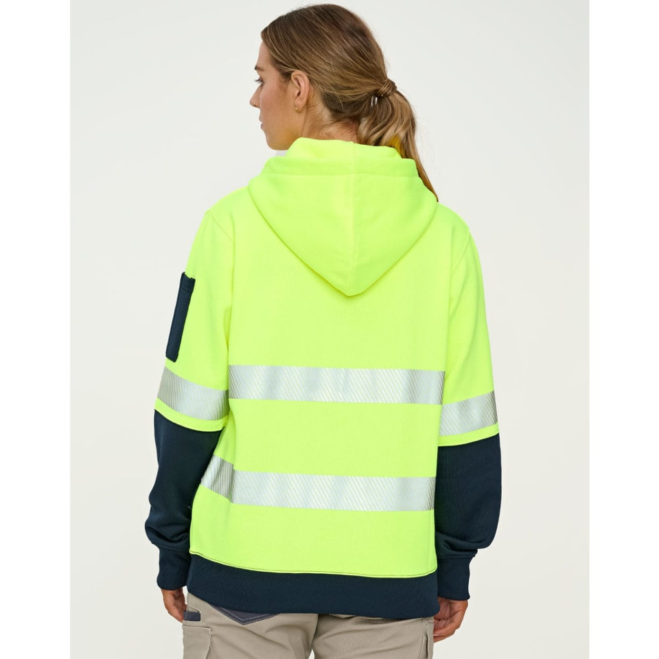 Hi-Vis Two Tone Safety Hoodie With Segmented Tapes