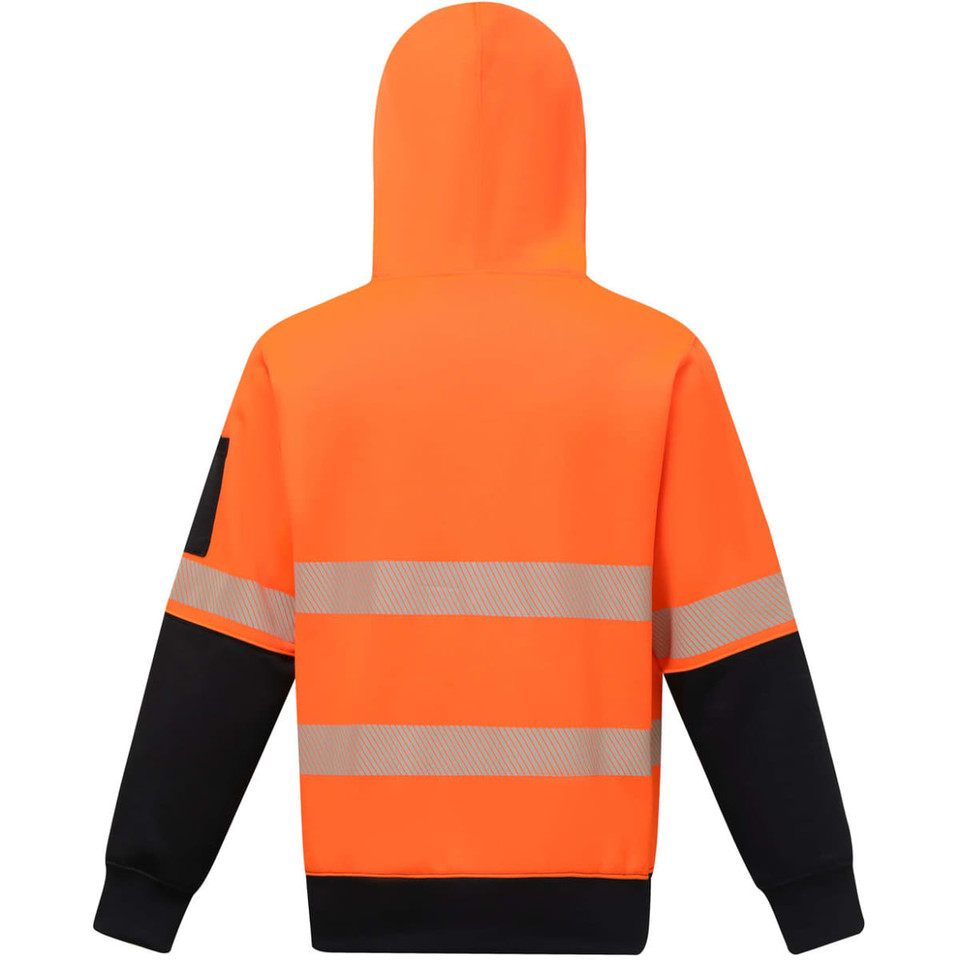 Hi-Vis Two Tone Safety Hoodie With Segmented Tapes