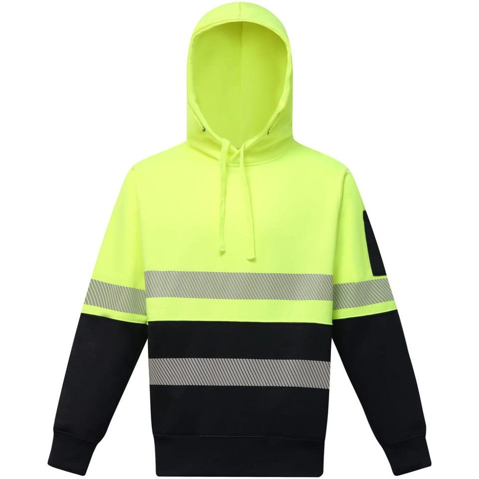Hi-Vis Two Tone Safety Hoodie With Segmented Tapes