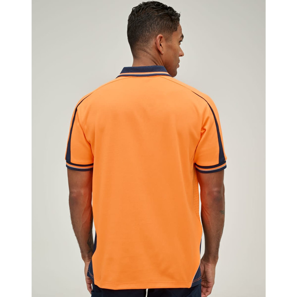 Hi-Vis Sustainable Cool-Breeze Truedry Safety S/S Polo