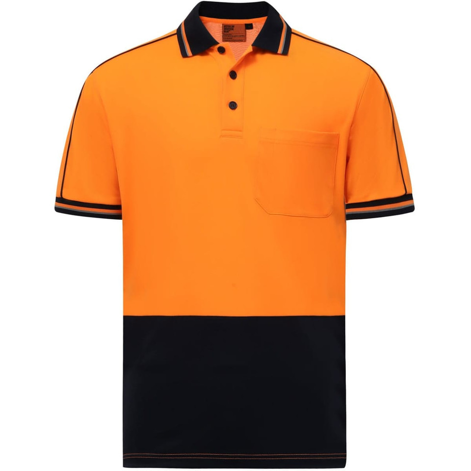 Hi-Vis Sustainable Cool-Breeze Truedry Safety S/S Polo
