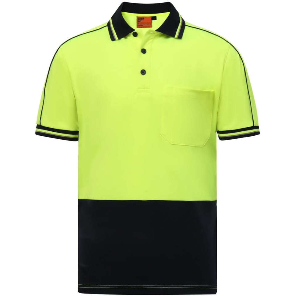 Hi-Vis Sustainable Cool-Breeze Truedry Safety S/S Polo