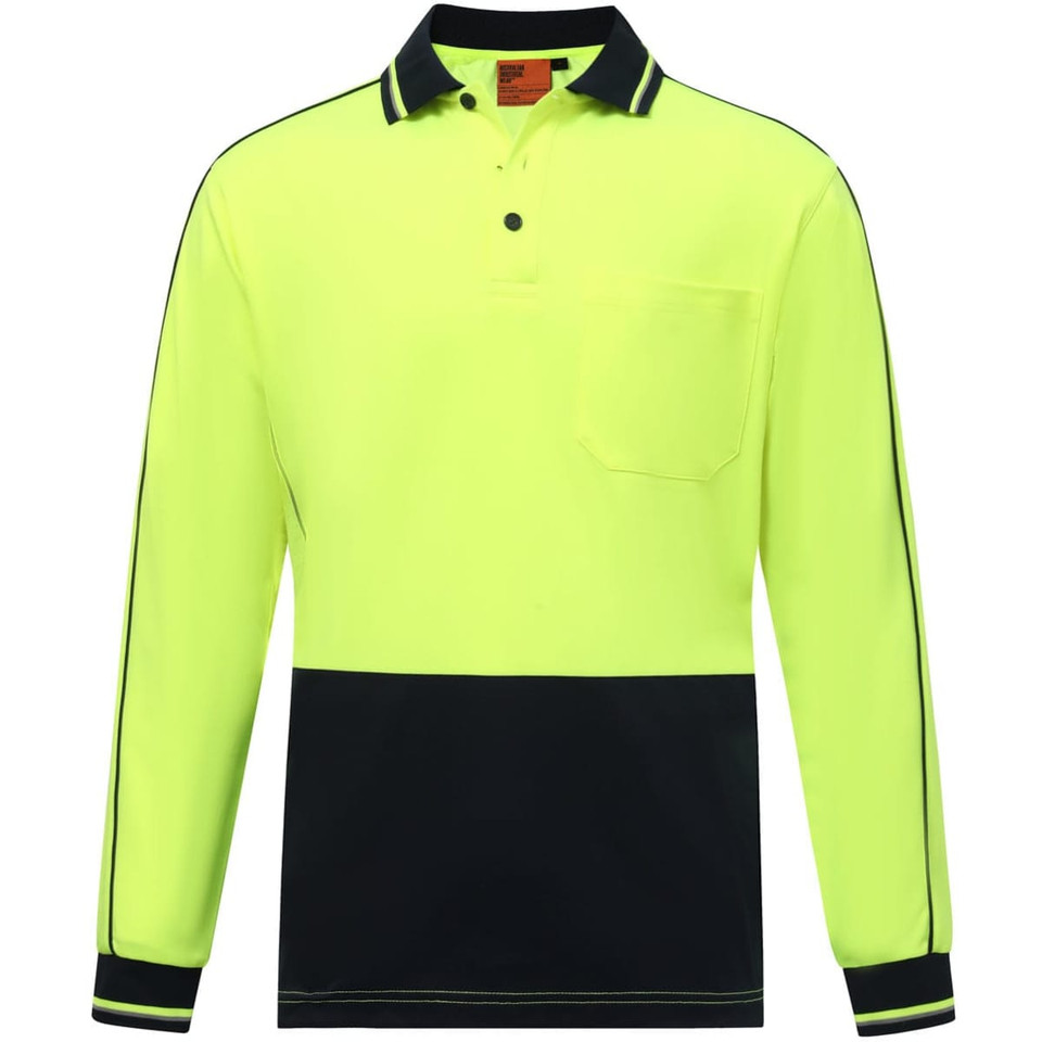 Hi-Vis Sustainable Cool-Breeze Truedry Safety L/S Polo
