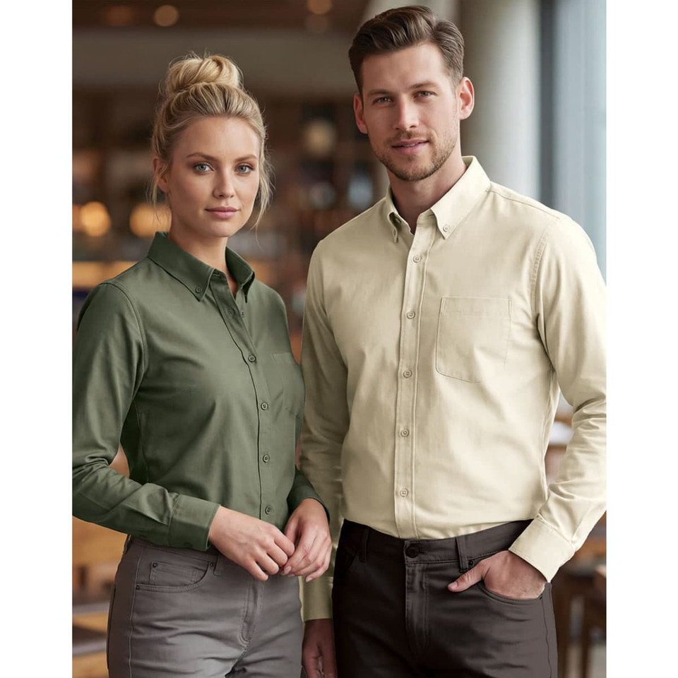 Ladies' Smart Casual Cotton Blend L/S Shirt