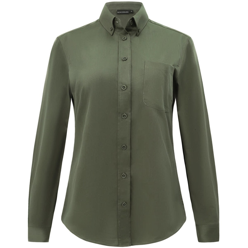 Ladies' Smart Casual Cotton Blend L/S Shirt