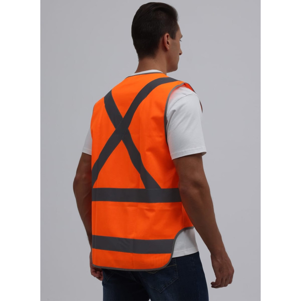 Hi-Vis X Back Safety Vest with Tail