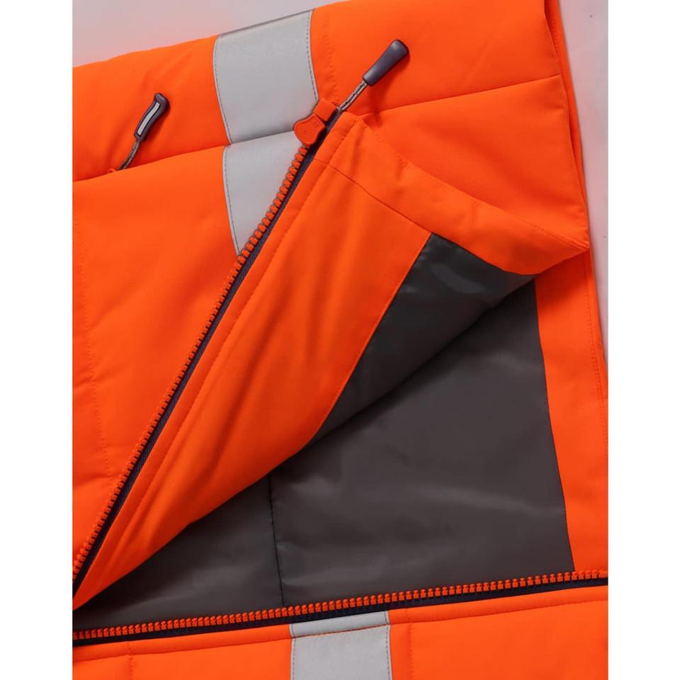 Unisex Hi Vis Hooded Puffer Vest