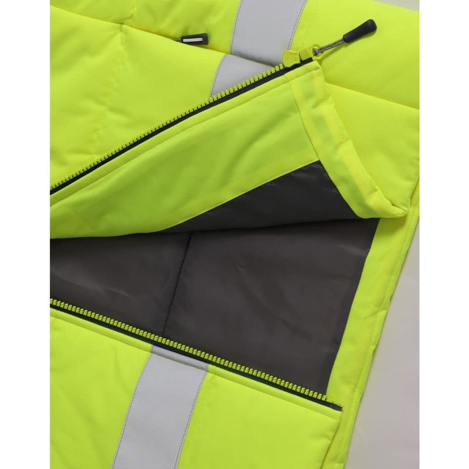 Unisex Hi Vis Hooded Puffer Vest