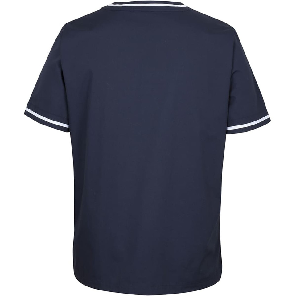 JB's Contrast Unisex Scrubs Top Navy/Aqua
