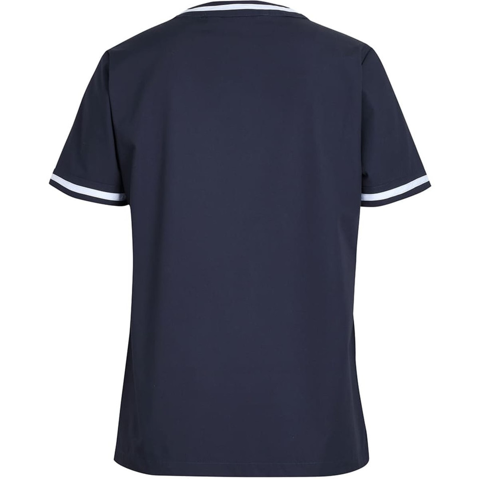 JB's Contrast Ladies Scrubs Top Navy/Aqua