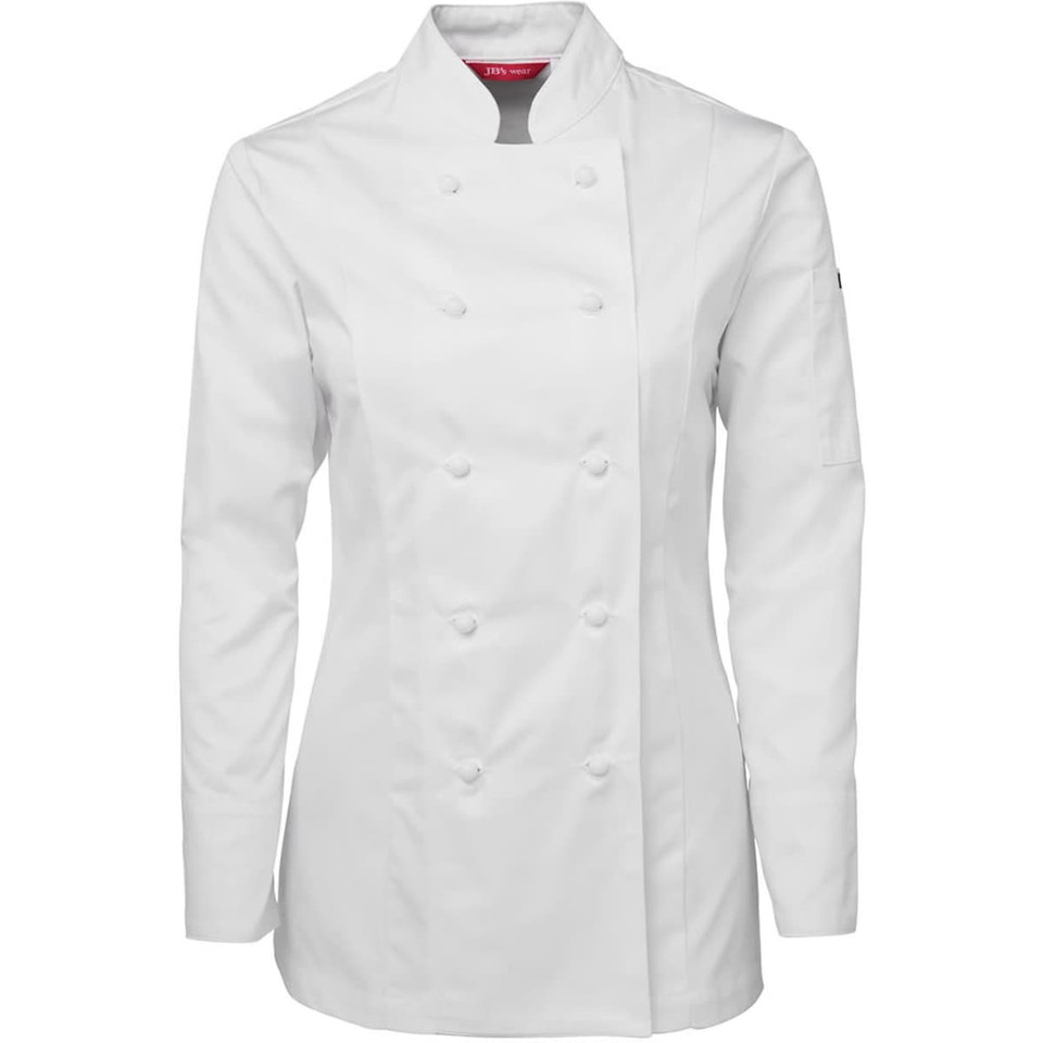 JB's Ladies L/S Chef's Jacket White