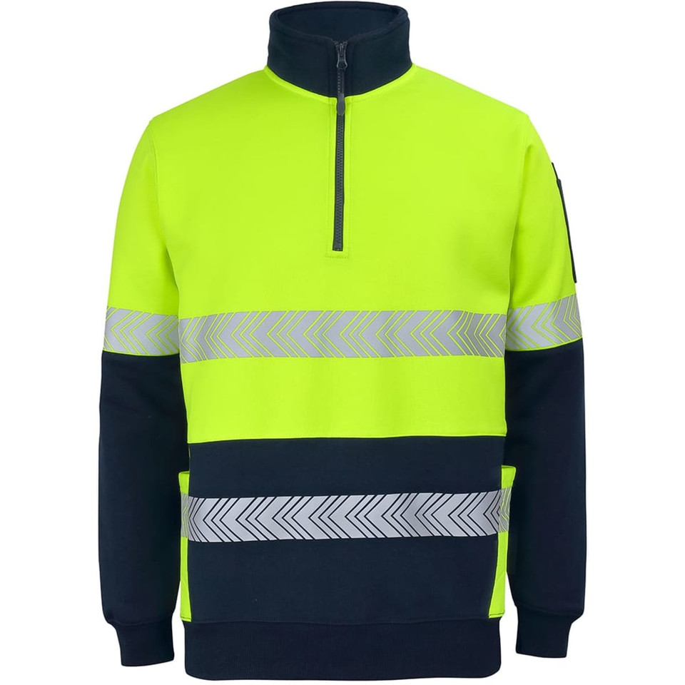 JB's Hv 330 G 1/2 Zip Segmented Tape Fleece Orange/Navy