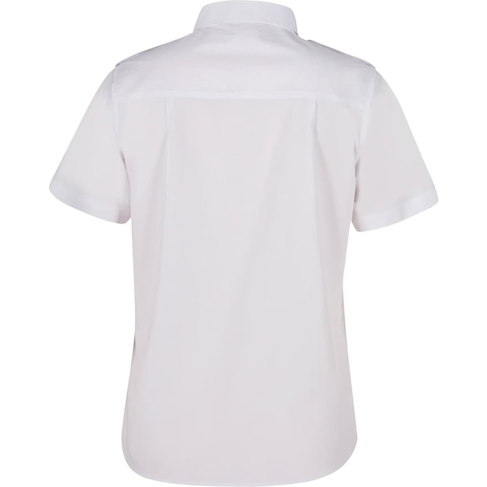JB's Ladies S/S Epaulette Shirt White