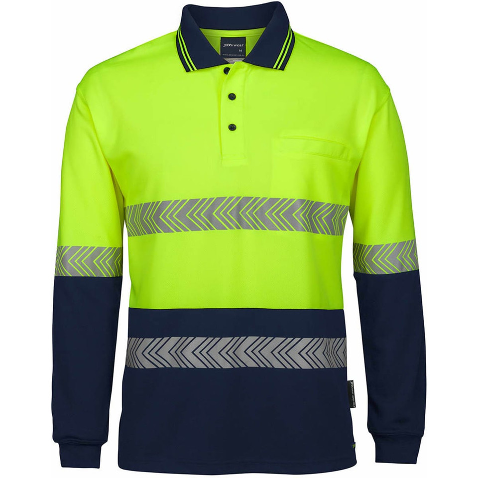 JB's Hv L/S Segmented Tape Polo