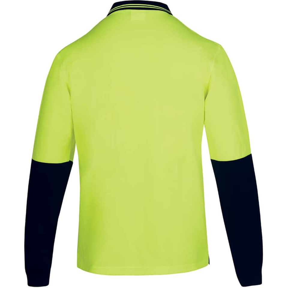 JB's Hv 4602.1 L/S Non Button Polo Lime/Navy