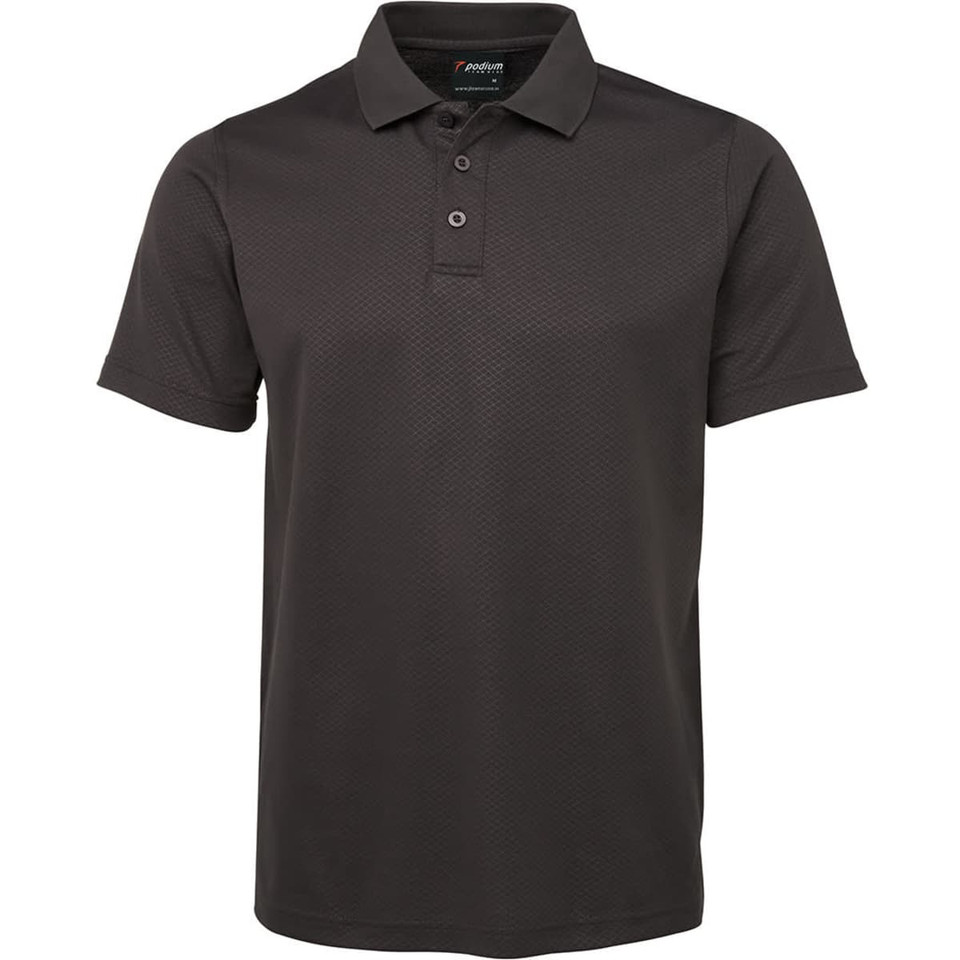 Podium Cotton Back Yardage Polo Gunmetal