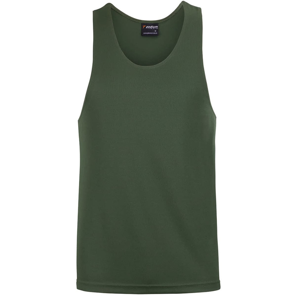 Podium Poly Singlet Black