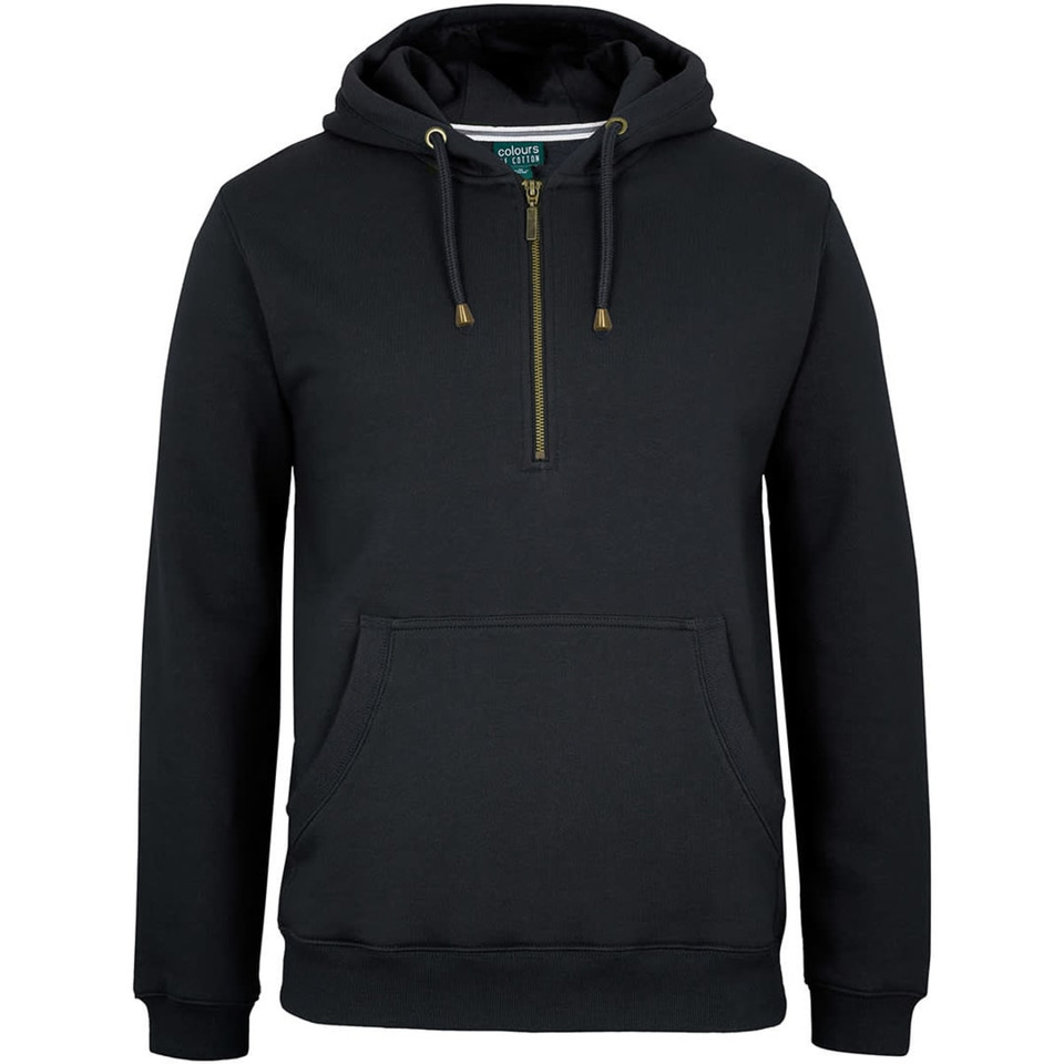 C of C Brass 1/2 Zip Hoodie Graphite Marle