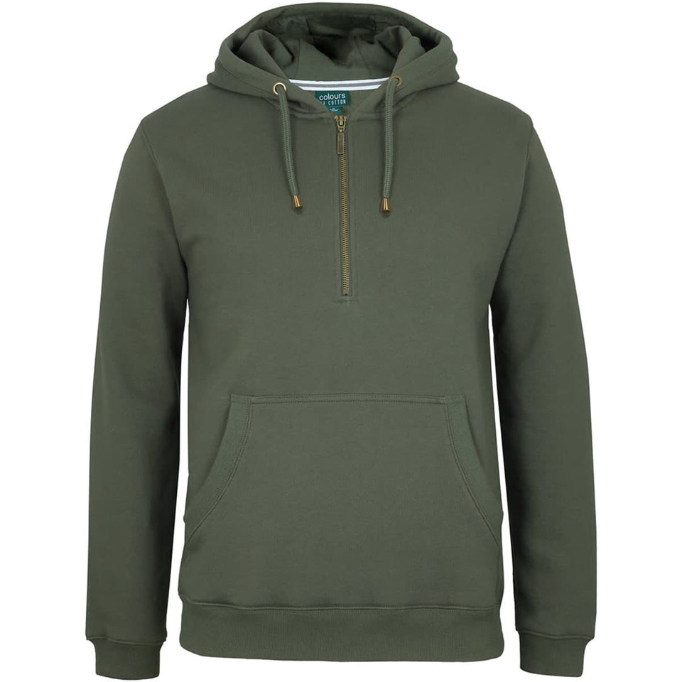 C of C Brass 1/2 Zip Hoodie Graphite Marle