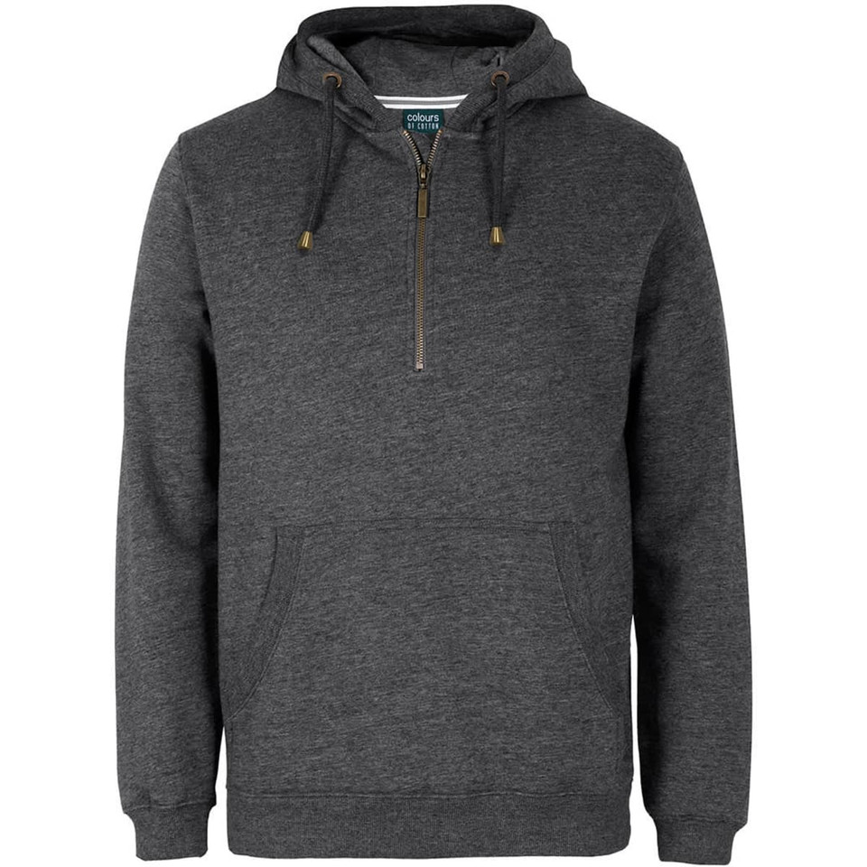 C of C Brass 1/2 Zip Hoodie Graphite Marle