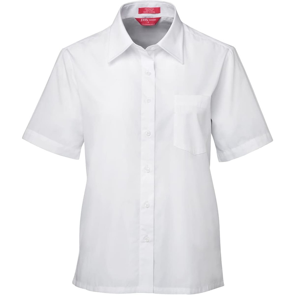 JB's Ladies S/S Original Poplin Shirt White
