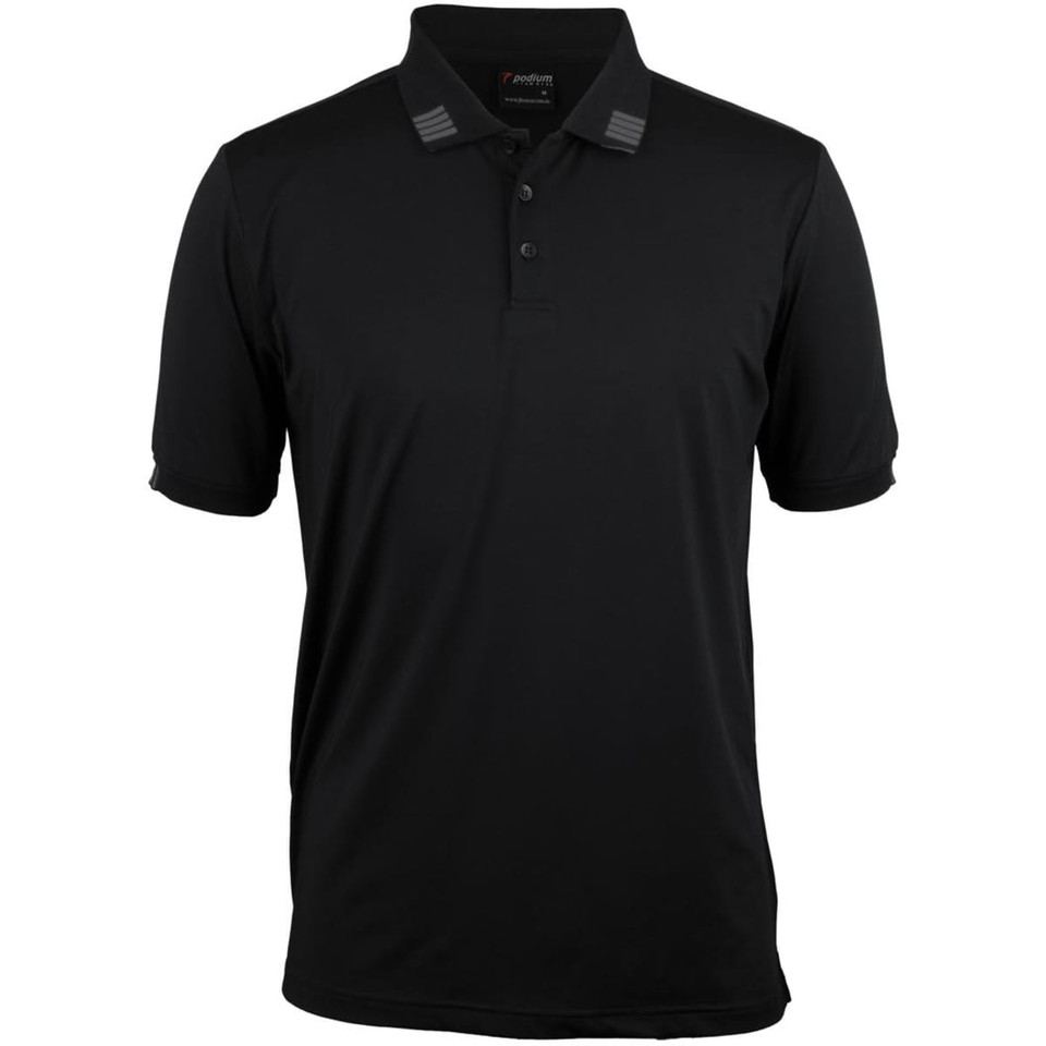 Podium 4 Stripe S/S Stretch Polo