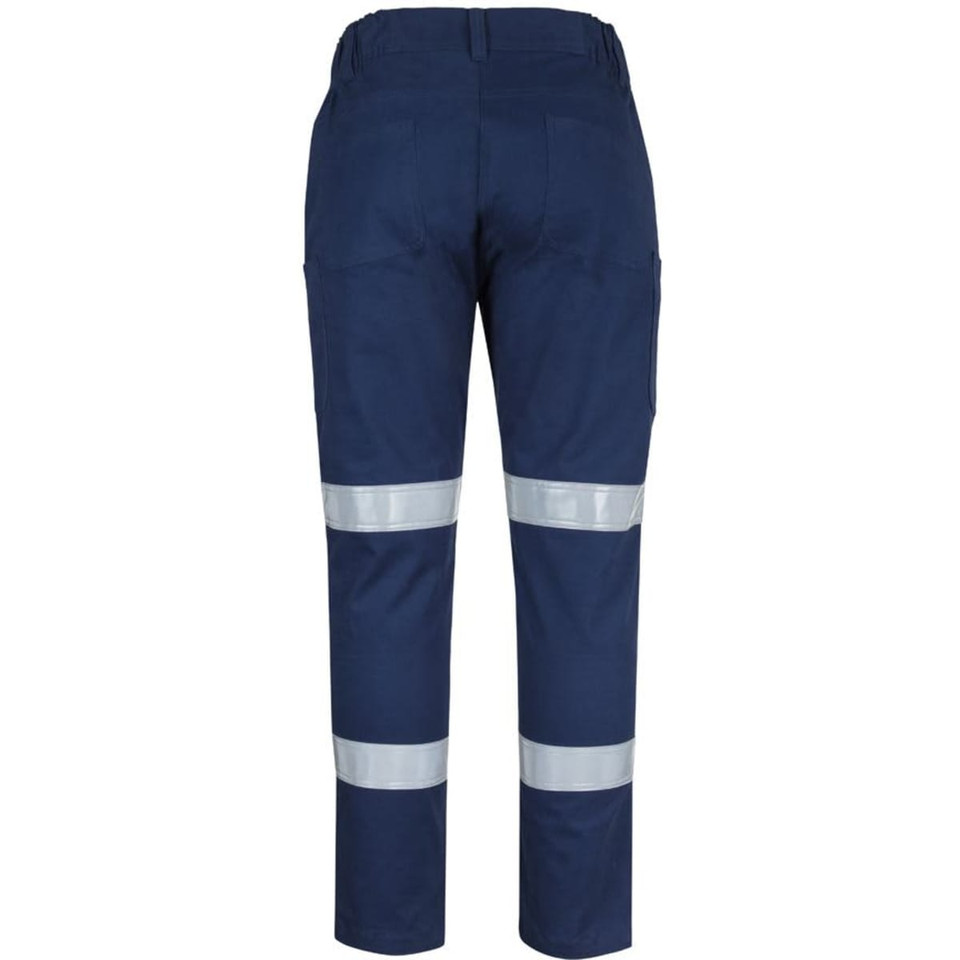 JB's Lds Multi Pkt Stretch Twill Pant With D+N Tape Navy