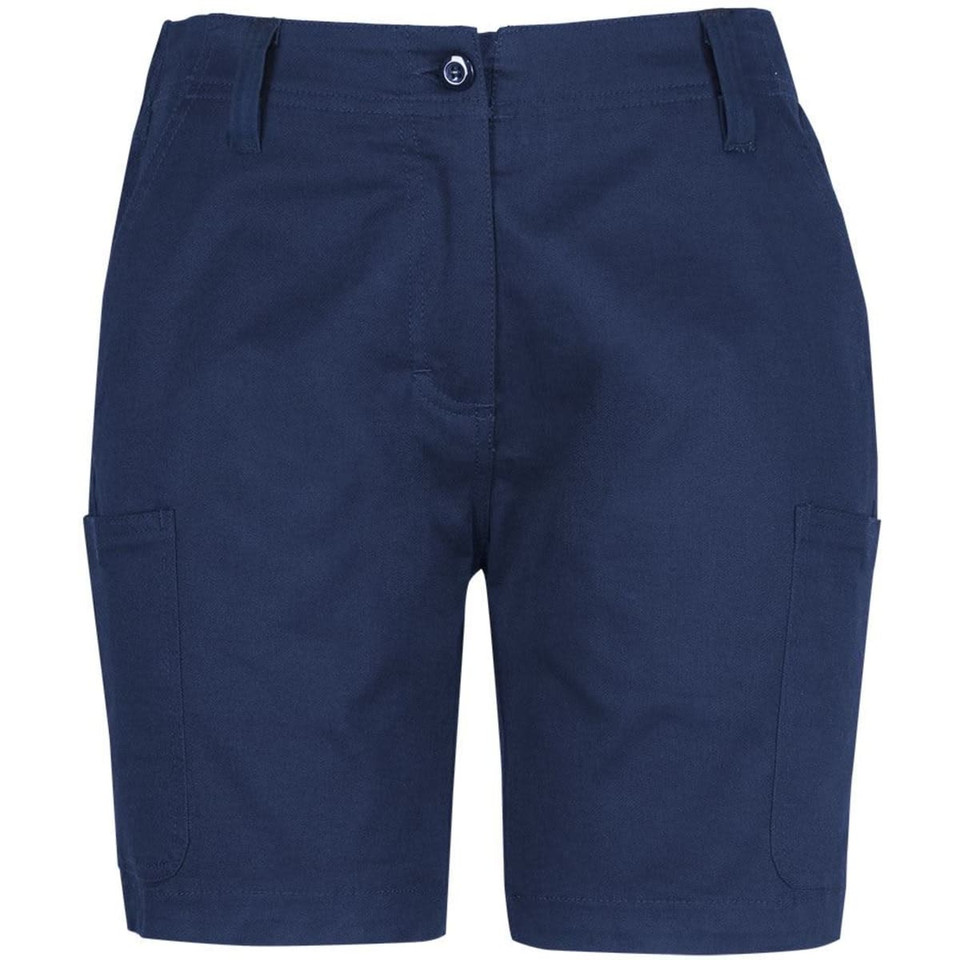 JB's Ladies Multi Pocket Stretch Twill Short Navy
